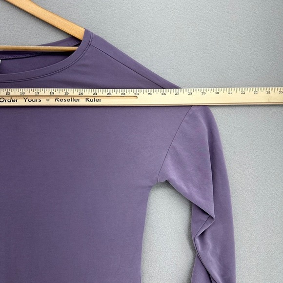 Fabletics Betty Dove Pullover Long Sleeve Purple Boat Neck Sweatshirt Top SZ S - Picture 4 of 6